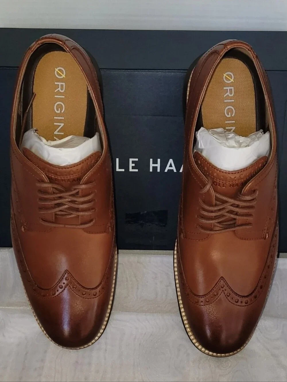 Cole Haan Original Grand Tour Wing Oxford - Woodbury Java, Size 10 Men's